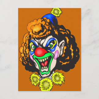 ekelhaft böser Clown Postkarte