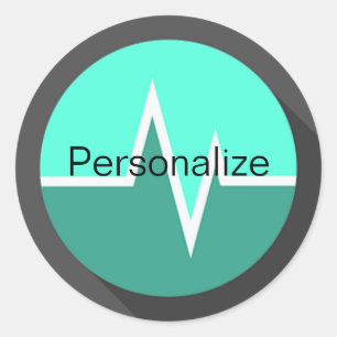 EKG-Fachärztin Runder Aufkleber