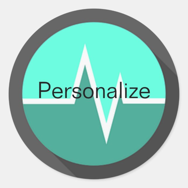 EKG-Fachärztin Runder Aufkleber (Vorderseite)