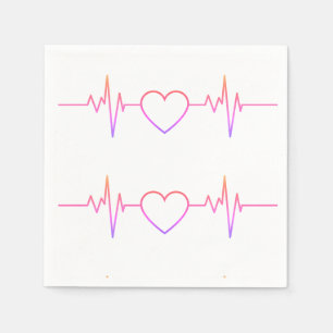 EKG Heart Beat Serviette