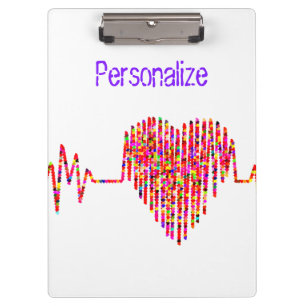 EKG Herzinsuffizienz rot Klemmbrett