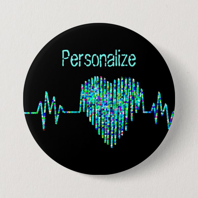 EKG Herzkranzgefäße Button (Vorderseite)