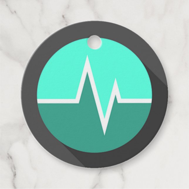 EKG-Klinik-Chirurin grün schwarz Geschenkanhänger (Vorderseite)