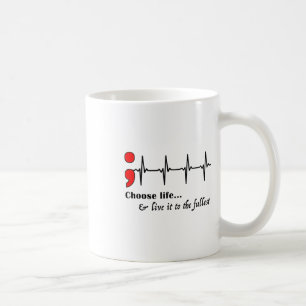 Ekg Semicolon Suicide Awareness Prevention Kaffeetasse