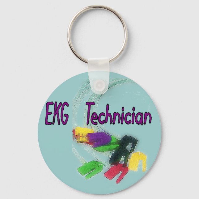 EKG Techniker Geschenke Schlüsselanhänger (Vorderseite)
