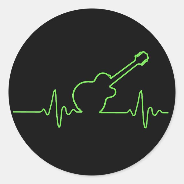 EKGuitar Runder Aufkleber (Vorderseite)