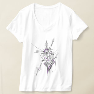 Eklektische Farbige Abstrakte Stammes-Tätowierkuns T-Shirt