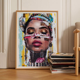Eklektische Frauenmalerei Pop-Art Große Wandkunst Poster