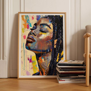 Eklektische Frauenmalerei Pop-Art Große Wandkunst Poster