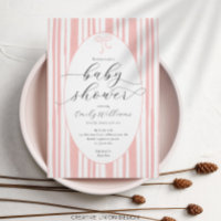 Eklektische gestrichene Streifen Pink Babydusche