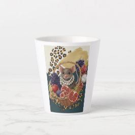 Eklektische Maus mit Perlen Latte Tasse, Chic Maxi Milchtasse