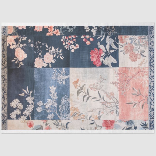 Eklektische orientalische Patchwork-Muster Hinterg Seidenpapier (Vorderseite)