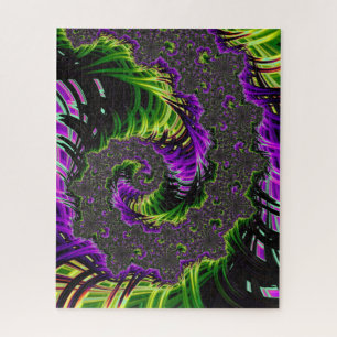 Eklektische psychedelische Spiralfraktal-Abstrakte Puzzle