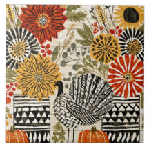 Eklektischer Boho-Dahlia-Herbst-Truthahn