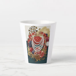 Eklektischer Krabbe mit Perlen Latte-Mug, Chic Max Milchtasse
