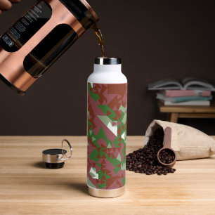 Eklektisches Mod-Retro-geometrisches Weihnachtsmus Trinkflasche