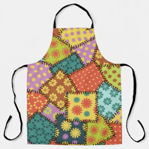 Eklektisches Patchwork: Vielfältige Muster-Mischun Schürze
