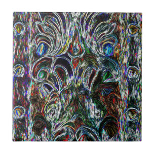 Eklektisches Vintages beflecktes Glas Fliese