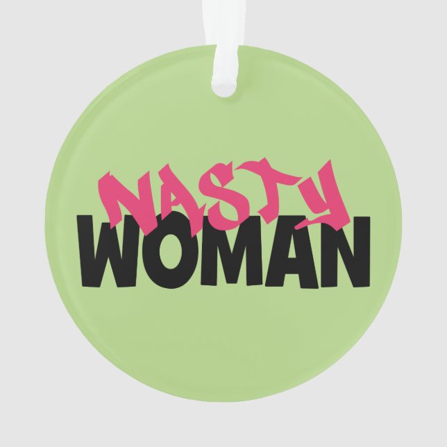 Eklige Frau (Anti-Trumpf) Ornament (Rückseite)