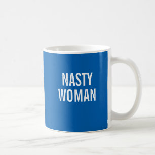 Eklige Frau auf Demokrat-Blau Kaffeetasse