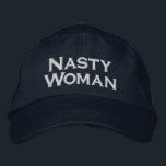 Eklige Frau, fett weißer Text auf marineblau Bestickte Baseballkappe<br><div class="desc">Stolz zeigen Sie Ihre rebellische feministische Einstellung, indem Sie eine Baseballkappe tragen, die mit den Worten "Eklige Frau" bestickt ist, die in fett weißem Text auf marineballblauem Hintergrund bestickt ist. Hats sind in anderen Farben in der Sidebar erhältlich. Klicken Sie auf den Link "Rocklawn Arts" unten, um das Design Eklige...</div>