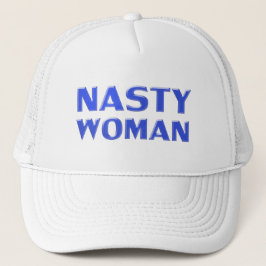 "eklige Frau", kobaltblau Truckerkappe