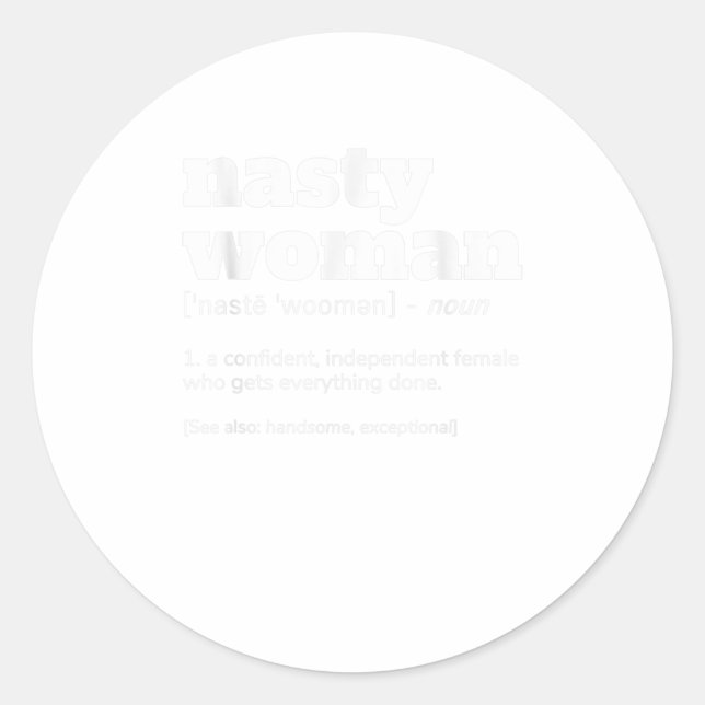 EKLIGE FRAU RUNDER AUFKLEBER (Vorderseite)