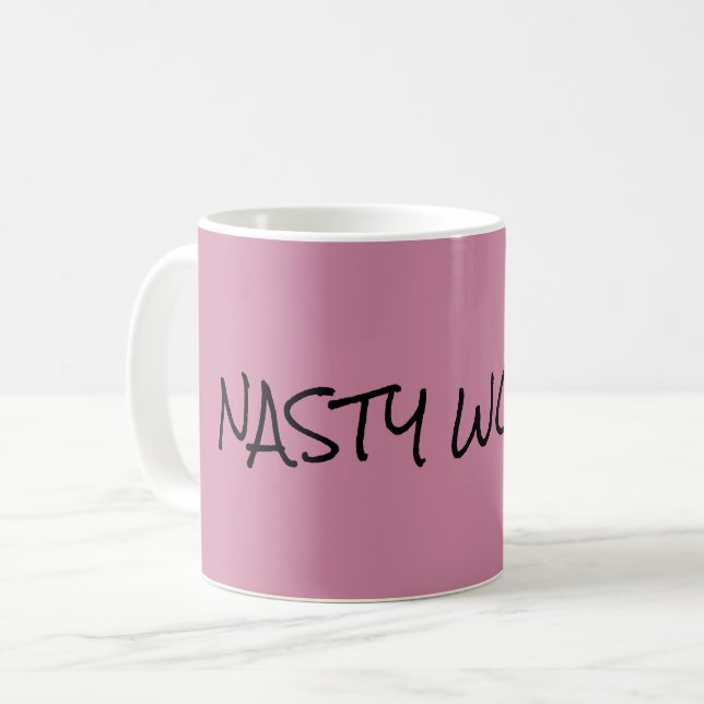 Eklige Frauen-Rosa-Kaffeetasse Kaffeetasse (Vorderseite Links)