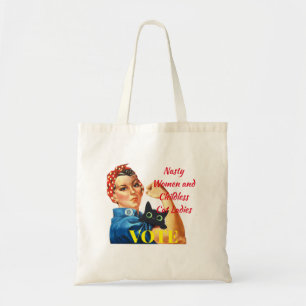 Eklige Frauen und kinderlose Katze Tasche