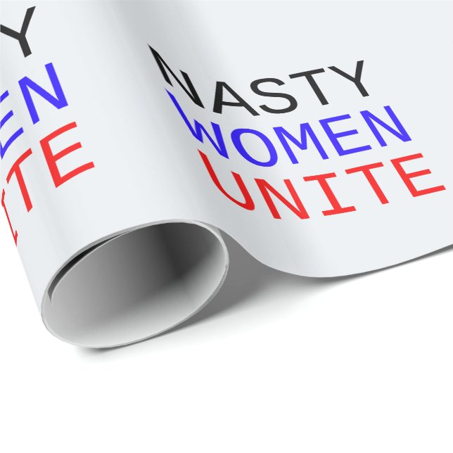 Eklige Frauen vereinigen Geschenkpapier (Rolleneckpunkt)