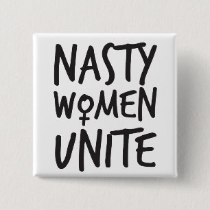 Eklige Frauen vereinigen Knopf Button
