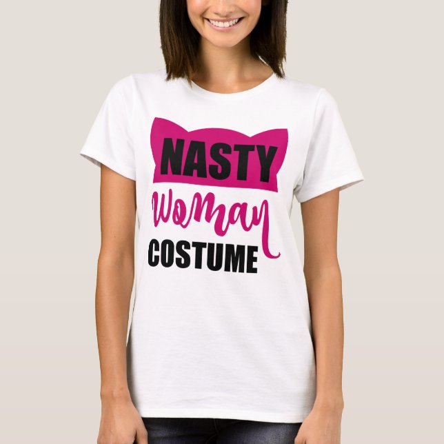 Eklige Frauenkostüm Pink Pussy Katzenhut T-Shirt (Vorderseite)