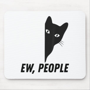 Eklige Leute Retro Katze Lustiger Introvertierter Mousepad
