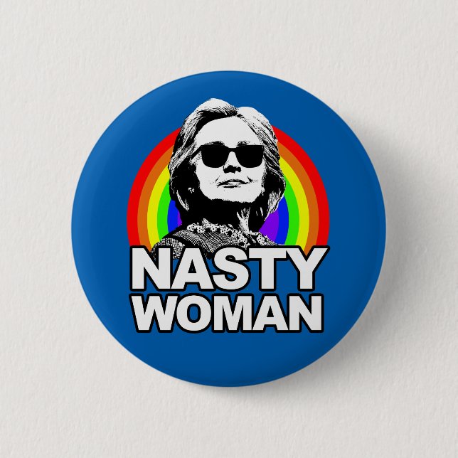 Ekliger Frauen-Knopf Hillary Clinton Button (Vorderseite)