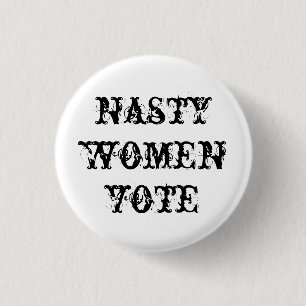ekliger Frauenabstimmungsknopf Button