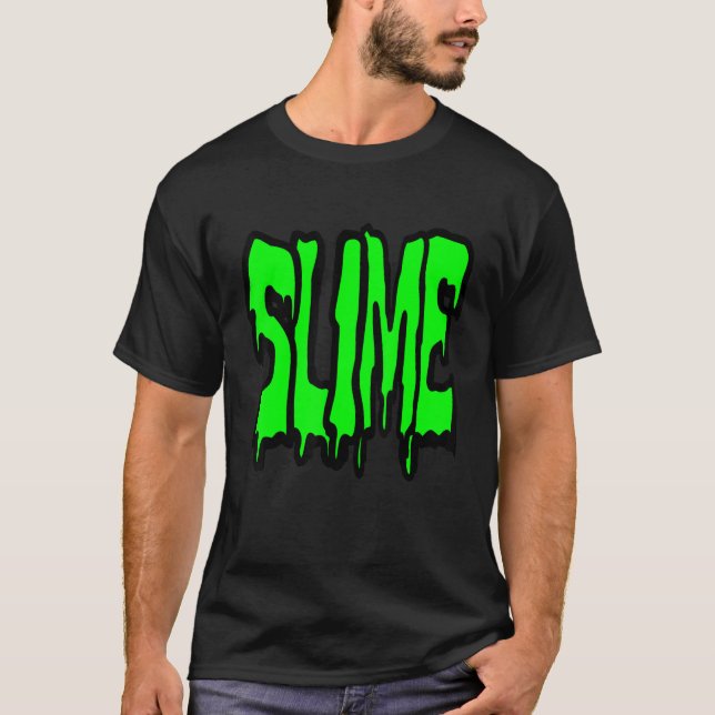 Ekliger, grüner Horror Schleim T-Shirt (Vorderseite)