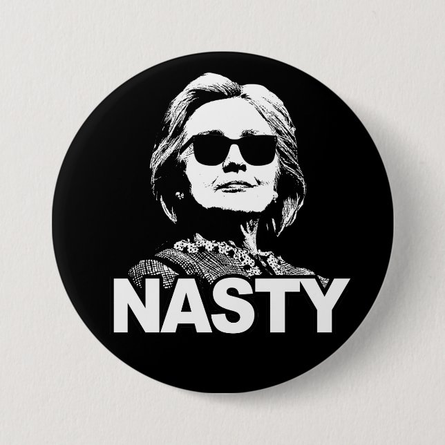 "Ekliger" Knopf Hillary Clinton Button (Vorderseite)