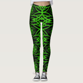 Eklipse-Tapete (Grün) Leggings