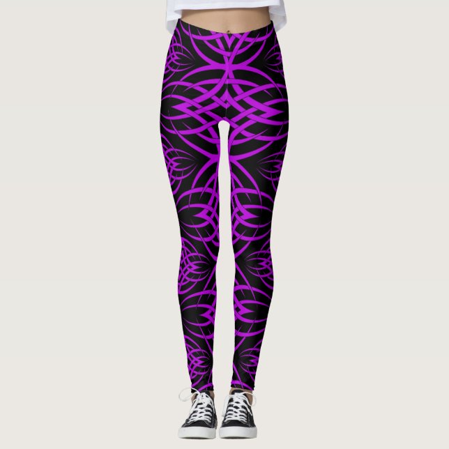 Eklipse-Tapete (lila) Leggings (Vorderseite)