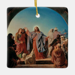 Ekman - Jesus Wecke Lazarus Keramikornament