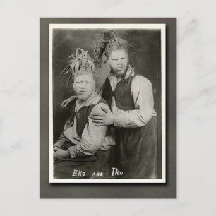 Eko und Iko "Männer vom Mars" Zirkusdarsteller Postkarte