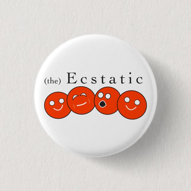 Ekstatischer Lebkuchen-Knopf Button (Vorderseite)