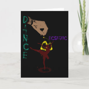 Ekstatischer Tanz Llerina Tänzerin in einem Tutu F Karte