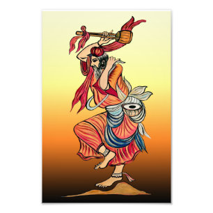 Ektara Baul Plakatwand mit kunstvollen Zügen(8''x1 Fotodruck