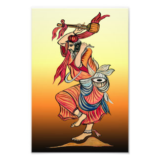 Ektara Baul Plakatwand mit kunstvollen Zügen(8''x1 Fotodruck