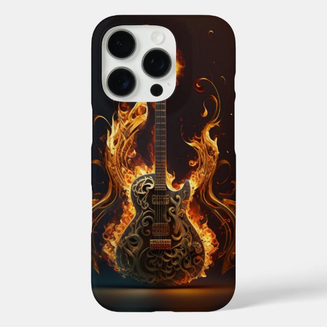 Ektrische Gitarre in Flammen                       Case-Mate iPhone Hülle (Rückseite)