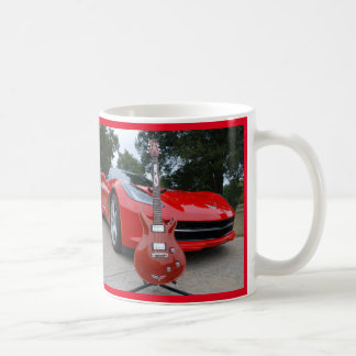 Ektrische Gitarre & Sportwagen Kaffeetasse