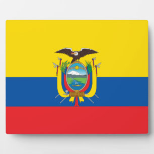 Ekuadorianische Flagge Fotoplatte