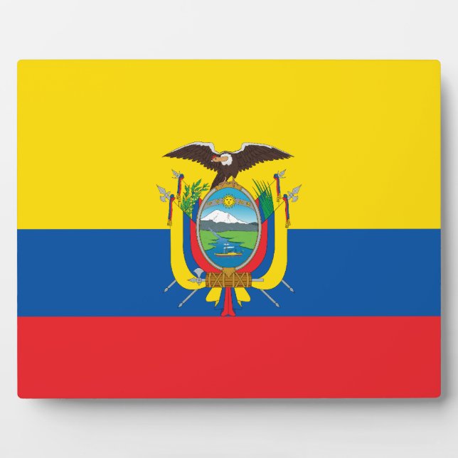 Ekuadorianische Flagge Fotoplatte (Vorderseite)