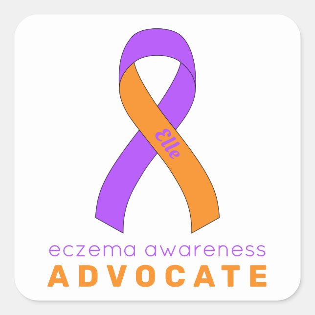 Ekzema Advocate Quadratischer Aufkleber (Vorderseite)